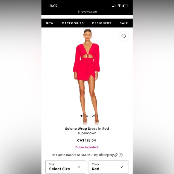 Revolve Selene Wrap Dress superdown XS - Picture 2 of 4